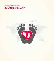 Happy Mothers day, Mothers day 3D illustration.