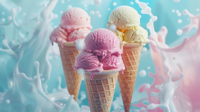 Ice creams that predict the weather flavor your day with unexpected forecasts Sharpen close up strange style hitech ultrafashionable concept