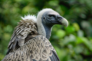 Fototapeta premium photo closeup shot of a fierce looking vulture