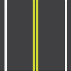 3d illustration two yellow straight line highway texture background