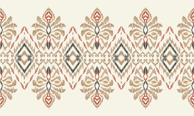 Hand draw African Ikat floral paisley embroidery.geometric ethnic oriental pattern traditional.Aztec style abstract vector illustration.great for textiles, banners, wallpapers, wrapping vector design.