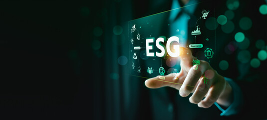 ESG environmental social governance investment business concept. social business strategy,...