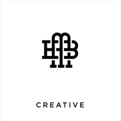 Alphabet letter icon logo MB or BM, design inspiration, vector
