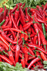 red chili pepper display for sale in singapore retail market 