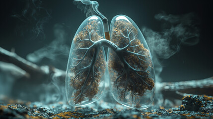 肺とタバコ - obrazy, fototapety, plakaty