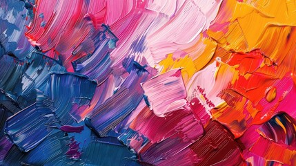 Colorful paint background with coarse texture in layers ,Abstract background of oil paint on a palette ,Abstract background of acrylic paint splashes in different colors and saturation studio