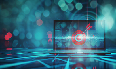 arrow hits the target as a symbol of successful work	
