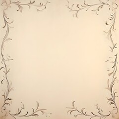  soft golden color beige background parchment with a thin barely noticeable floral ornament wallpaper, Ai Generated
