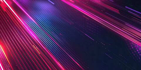 Linear Techno Background Illustration with Copy Space