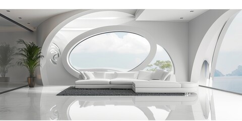 Modern Interior Concept. Beautiful Technology Template