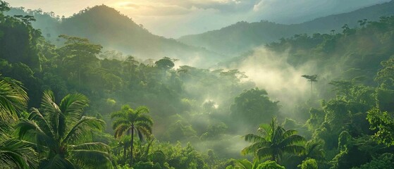 Carbon dioxide from the atmosphere can be absorbed in significant quantities by tropical trees. - obrazy, fototapety, plakaty