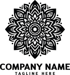 Mandala logo design. Abstract beauty Mandala. Floral ornament. Decorative circle ornament style