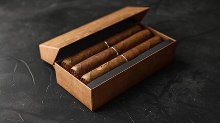 A plain nofrills cigar box package serves as a perfect example of unbranded simplicity, Generated by AI - obrazy, fototapety, plakaty