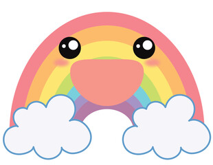 Kids Spring Rainbow Illustration