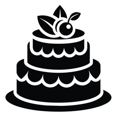 Solid black Cake vector design
