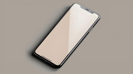 blank screen smartphone mockup isolated with clipping path on white background, smartphone mockup blank screen isolated with clipping path on white background, ai generated  - obrazy, fototapety, plakaty