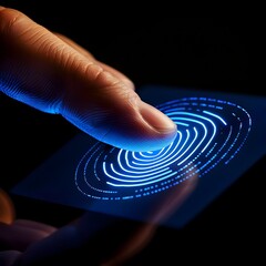 Futuristic Fingerprint Scanning Technology on Virtual Interface