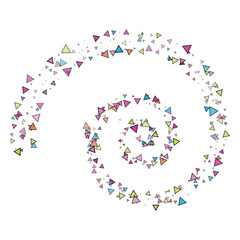 Decorative background from colorful triangles. Background decorated with luxurious, modern and youthful triangles.