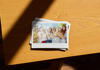 Mockup of stack of customizable A6 postcard size papers