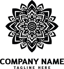 Mandala logo design. Abstract beauty Mandala. Floral ornament. Decorative circle ornament style