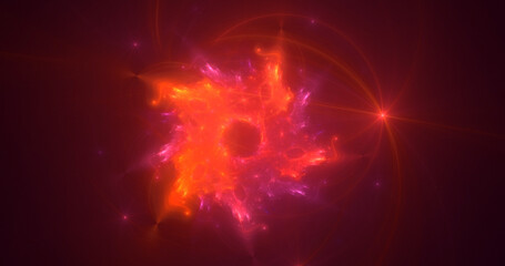 3D manual rendering abstract colorful fractal light background. Its not AI Generatd illustration.