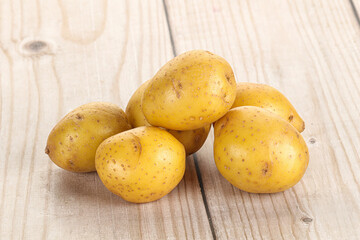 Raw young baby potato heap