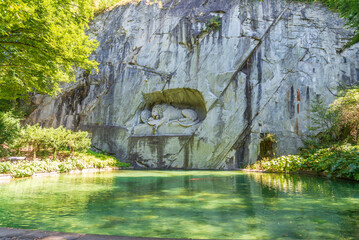 The Lion Monument (The Dying Lion of Lucerne), Switzerland, 16 Aug 2022