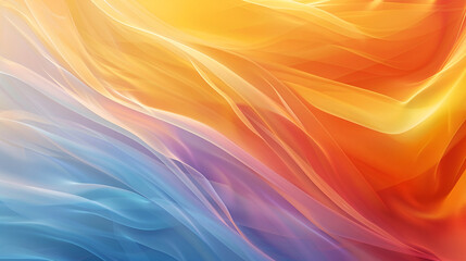 Obraz premium Abstract colorful wave background, Acrylic paint mixing in water Colorful abstract painted background, Abstract blurry smooth image of blue and yellow color, digital background curves and lines