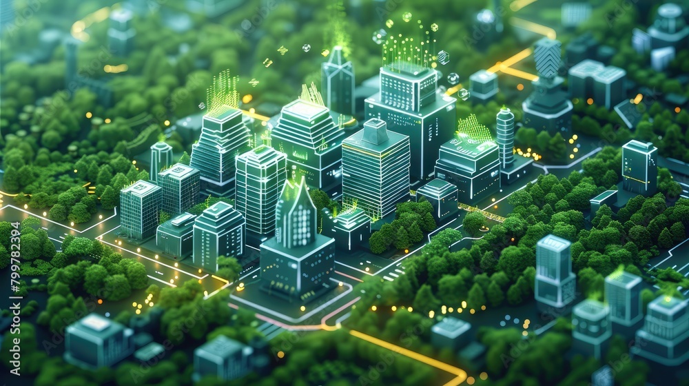 Aufkleber The application of blockchain networks in achieving carbon neutrality and carbon peaking goals. isometric. Generative AI.