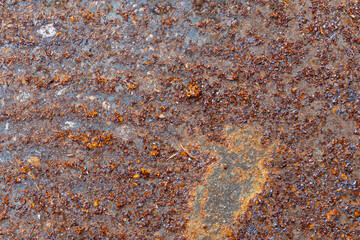 Rusty metal brown close up texture. Grunge wall background.