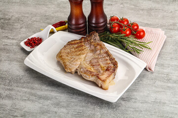 Grilled pork neck juicy steack