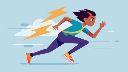 A teen with ADHD participating in a highintensity sport channeling their hyperactive energy into sprinting jumping and tackling with focused. Vector illustration