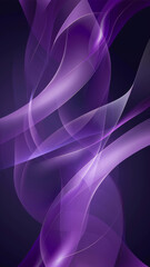 Abstract Purple Background Vector, Smooth Waves & Soft Highlights