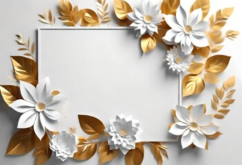 Fototapeta premium frame with flowers