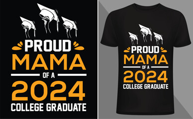 Obraz premium Proud Mom 2024 graduate t shirt design