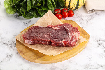 Raw rib eye beef premium steak