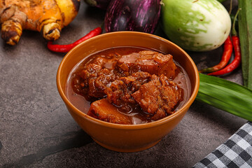 Indian cuisine - spicy chicken vindaloo
