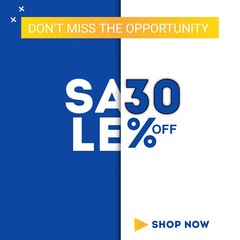 30%Off Sale Special Offers Template Design for Social Media Ads And Website.