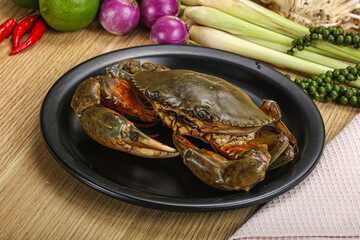 Delicous fresh raw uncooked crab