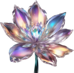 Enchanted colorful Crystal flower.