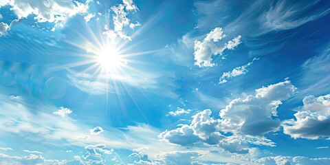 sunny sky background with clouds