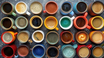 A photographer meticulously arranges coffee mugs in various positions, capturing every angle in stunning detail.