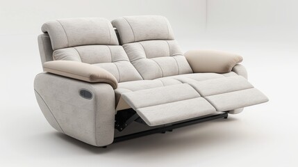 Reclining Sofa Modern Design: A 3D illustration highlighting the modern design elements of a reclining sofa