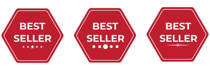 Best seller icon designs set with laurel, best seller badge logo template isolated on white vector illustration eps 10