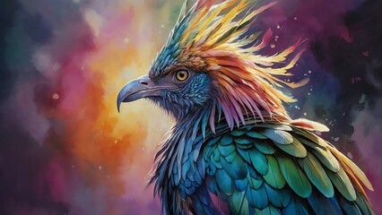 Fototapeta premium Colorful Feathers bird Abstract Pattern on Background
