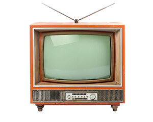 Vintage old tv set, Anita tv on transparent background