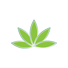 Cannabis logo vector template symbol design