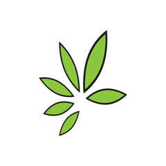 Cannabis logo vector template symbol design
