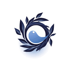 Fototapeta premium bird nest logo icon. bird's nest logo design. -