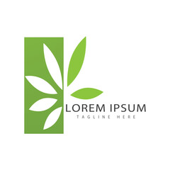 Cannabis logo vector template symbol design